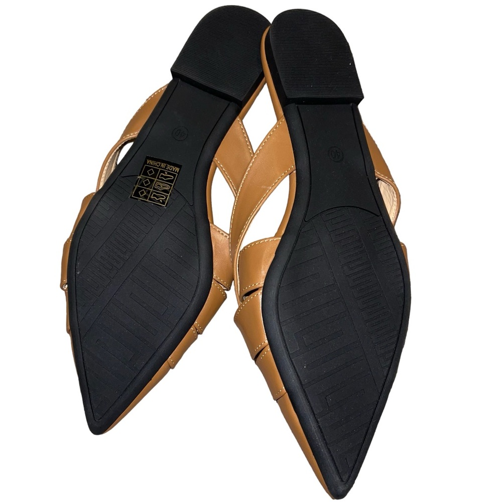 Cross Strap Pointed Toe Mules - image 3
